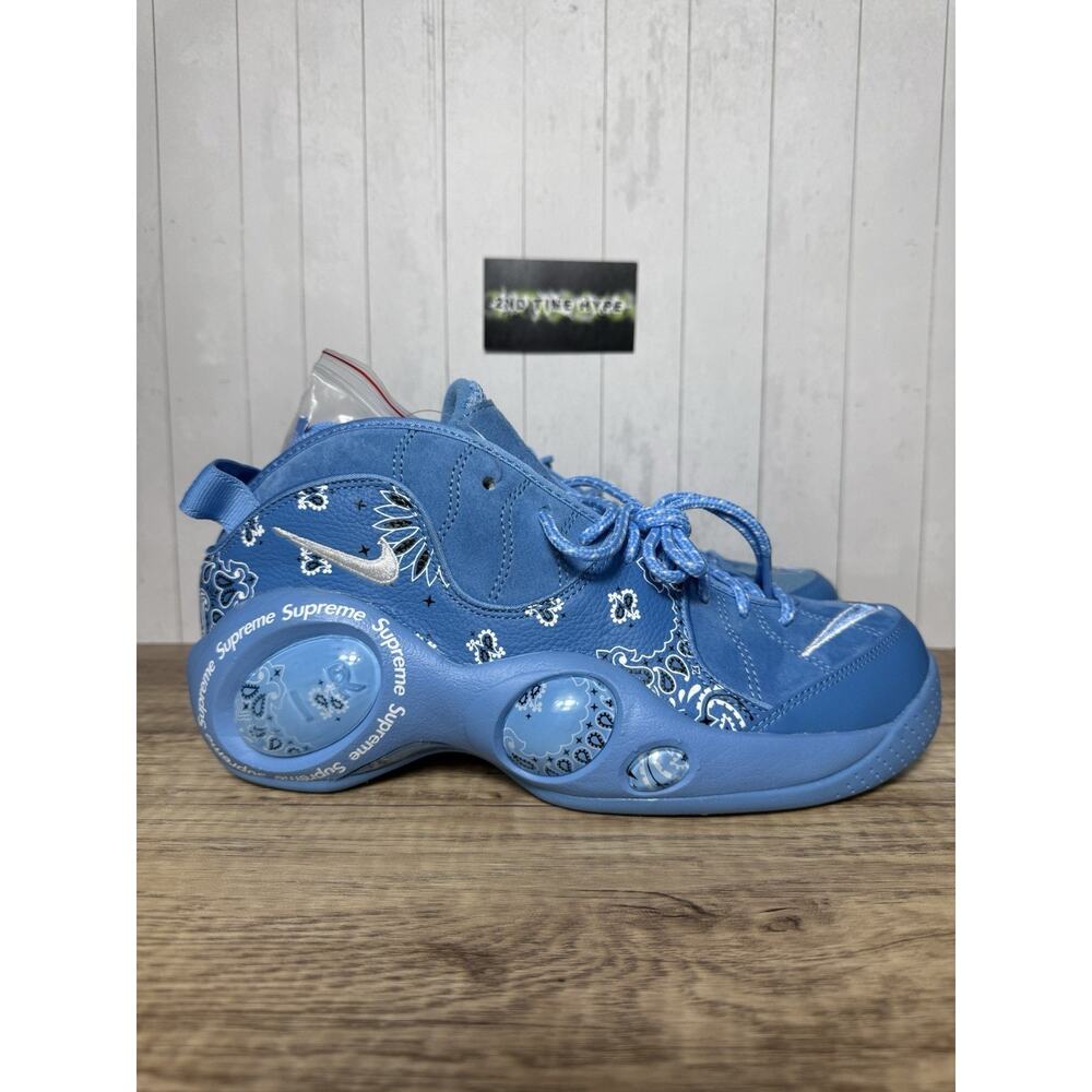 NIKE AIR ZOOM FLIGHT 95 SIZE 8.5 SUPREME UNIVERSITY BLUE WHITE DJ8604-400